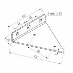 Консоль декоративна Титан L=140х130 чорний